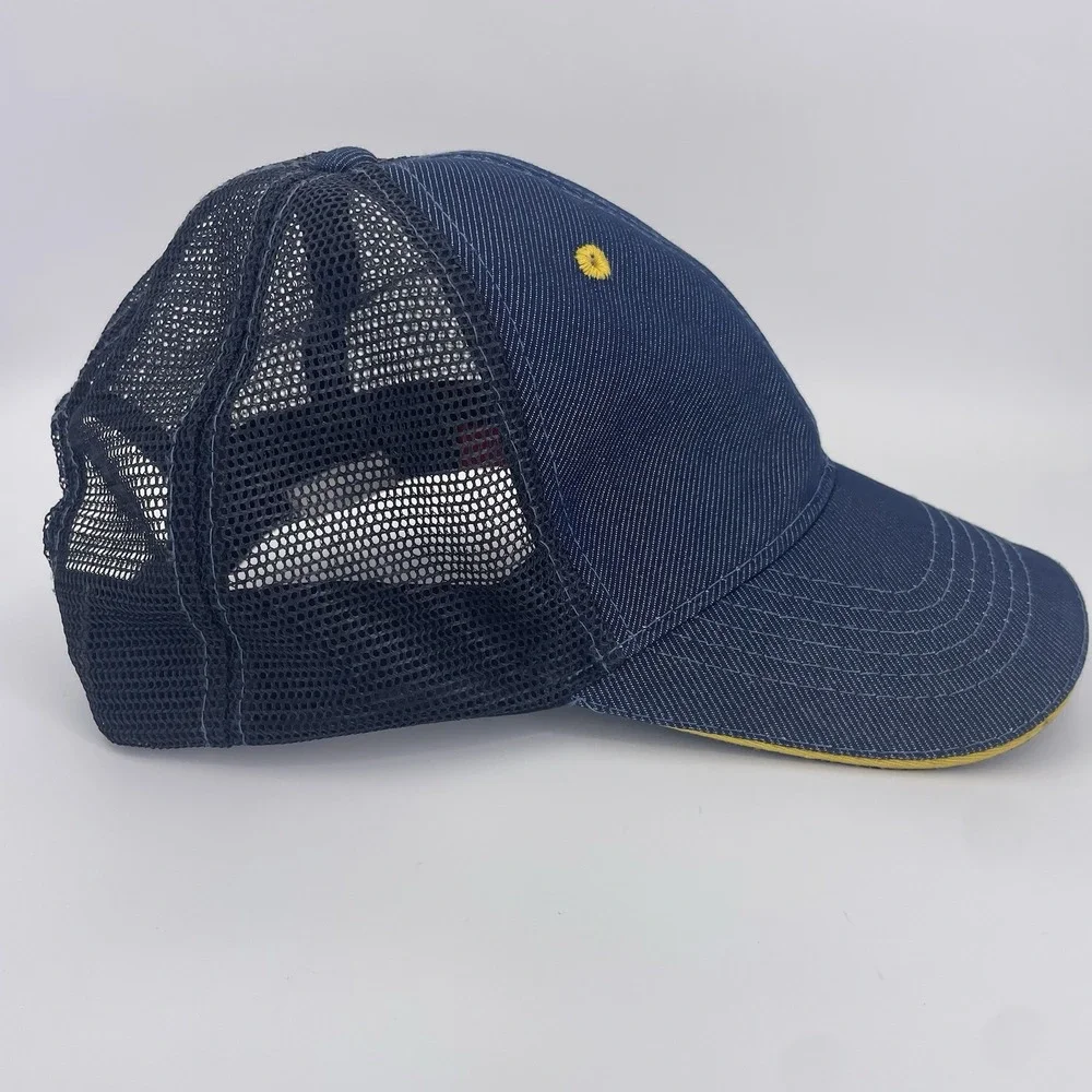 McDonalds Hat Snap Back Cap Employee Mesh Blue Crew Staff Restaurant Apparel